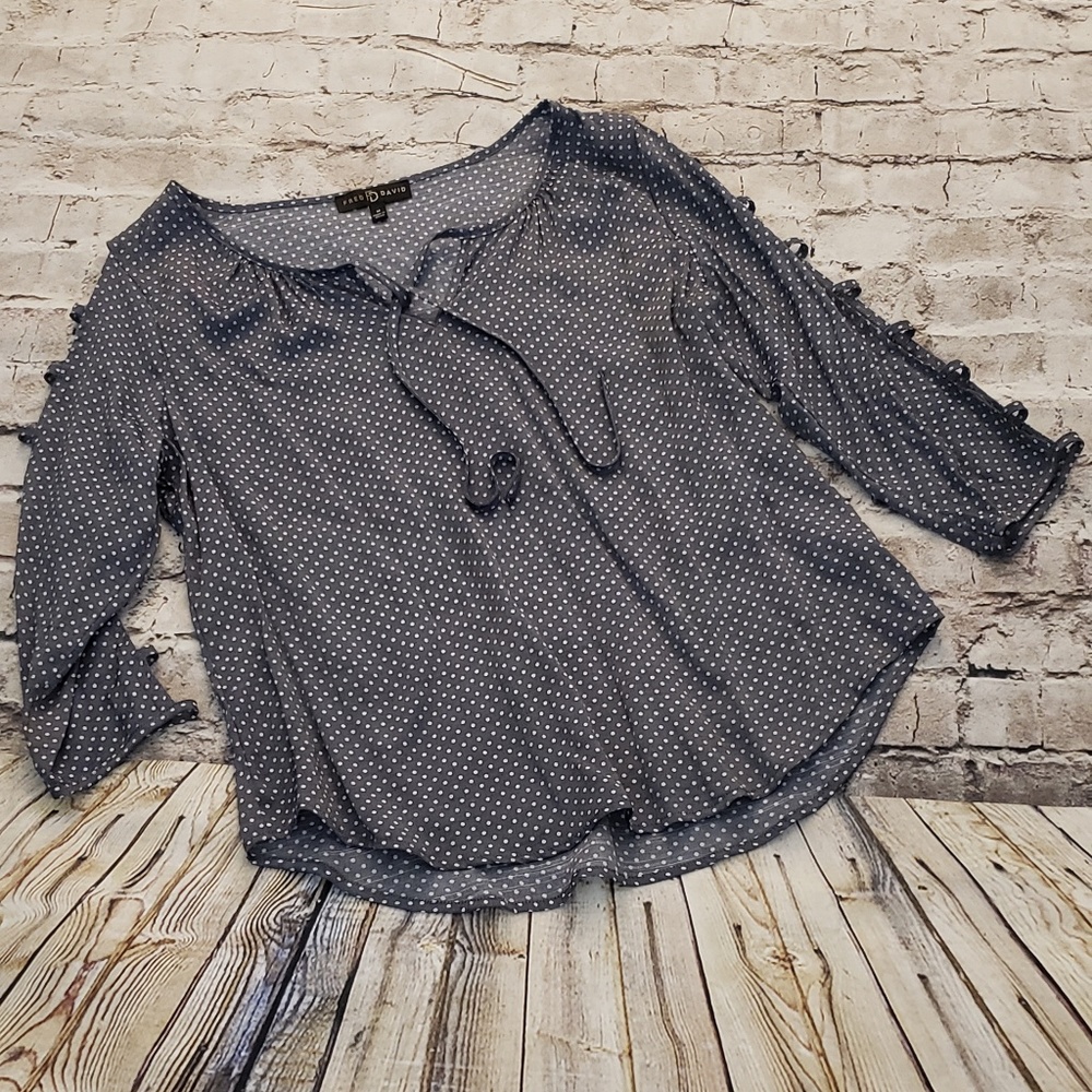 Fred David Open Sleeve Top